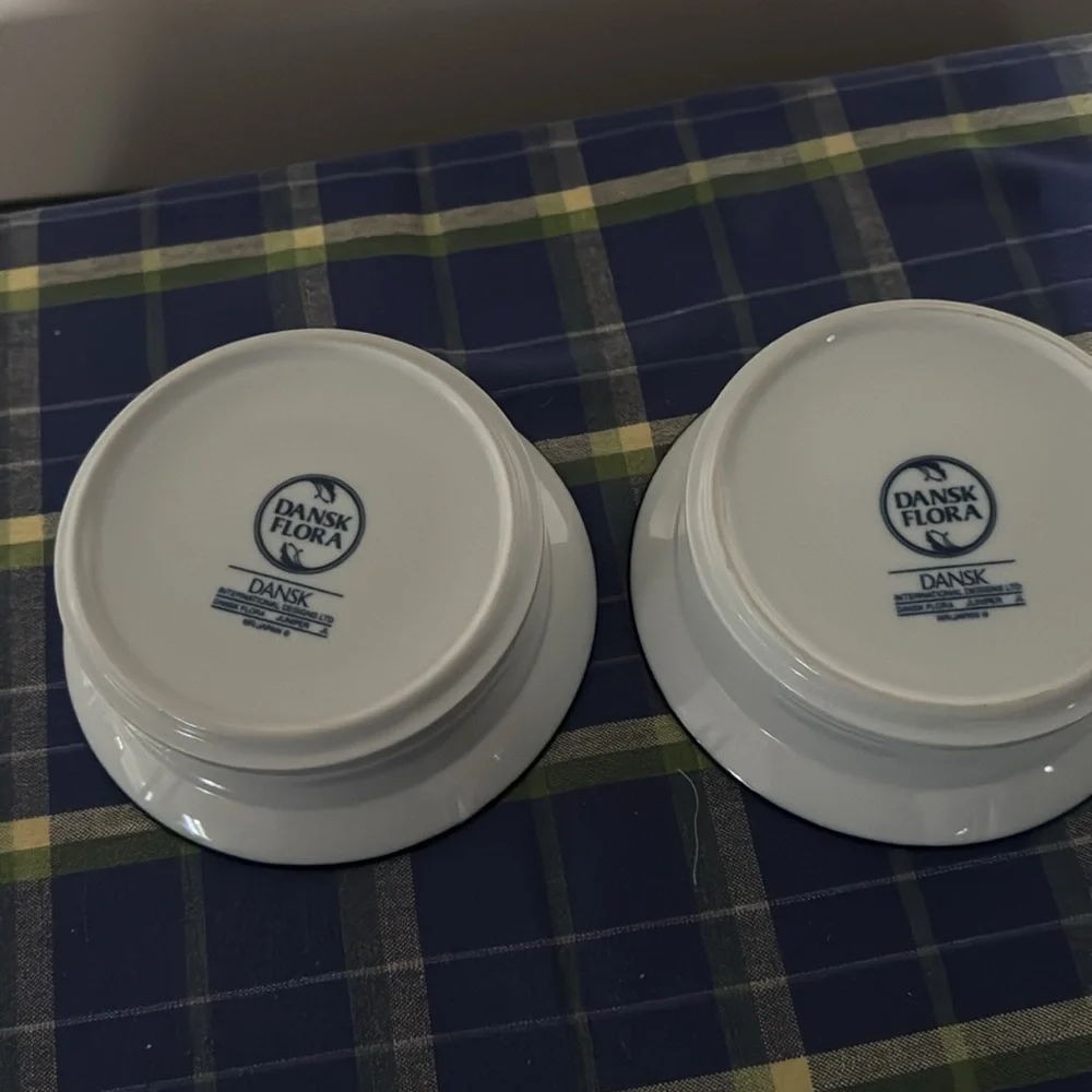 Dansk Flora JUNIPER rimmed cereal bowls - set of 2
